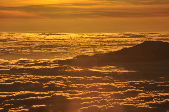 A luz mágica do fim de tarde no alto do Mauna Kea, na Big island, no Hawaii